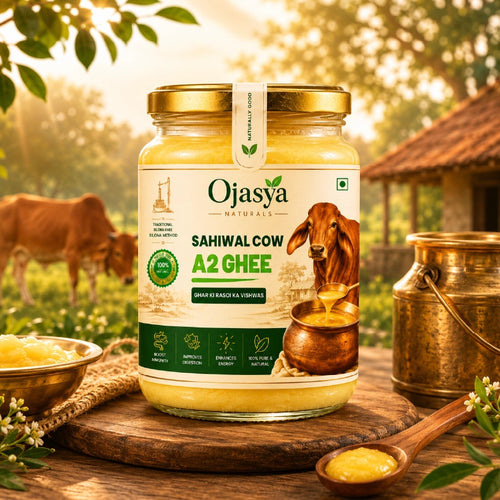 Pure A2 Sahiwal Cow Ghee (1000ml) | Traditional Bilona Method | Ojasya Naturals