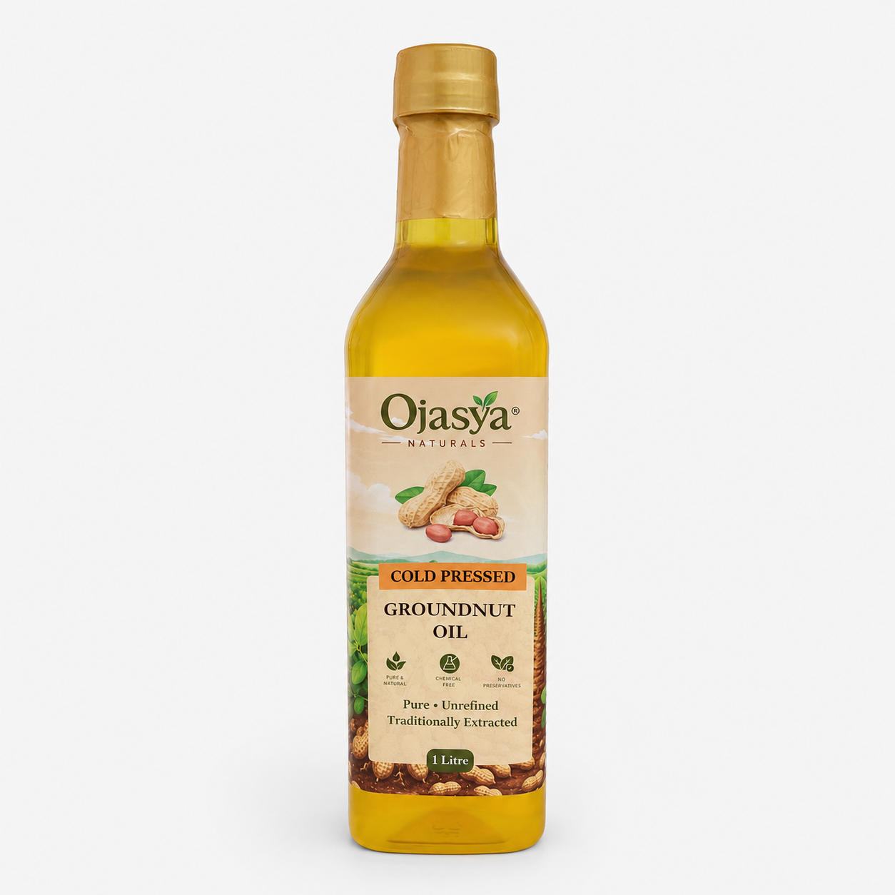 Ojasya Cold Pressed Groundnut Oil 1000ml