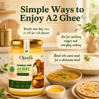 Pure A2 Sahiwal Cow Ghee 1000ml | Traditional Bilona Method | Lab Tested & Certified | Ojasya Naturals