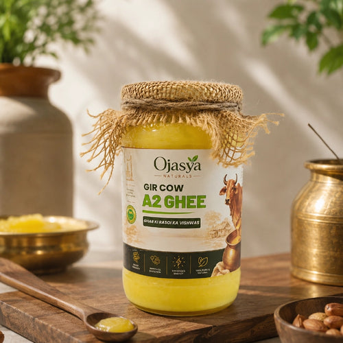 Pure A2 Gir Cow Ghee (500ml) | Traditional Bilona Method | Ojasya Naturals