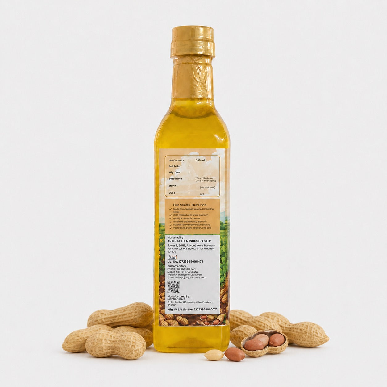 Ojasya Cold Pressed Groundnut Oil 500ml